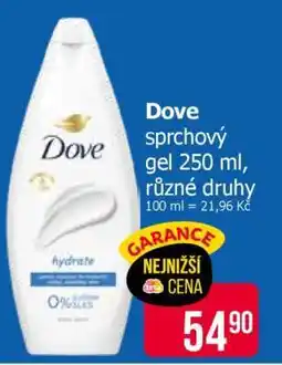 Teta DOVE Sprchový gel 250 ml nabídka