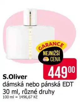 Teta S.Oliver dámská nebo pánská EDT nabídka