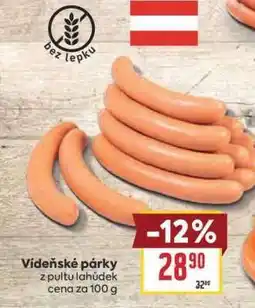 Billa Vídeňské párky* • nabídka