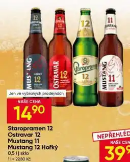 Hruška Staropramen 12, Ostravar 12, Mustang 11, Mustang 12 Hořký nabídka