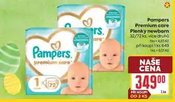 Billa Pampers Premium Care Plenky newborn nabídka