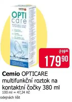 Teta Cemio OPTICARE multifunkční roztok na kontaktní čočky 380 ml nabídka
