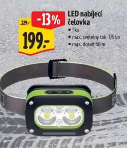 Albert LED nabíjecí čelovka nabídka