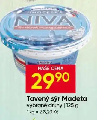 Hruška Tavený sýr Madeta nabídka