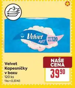 Billa Velvet Kapesníčky v boxu nabídka