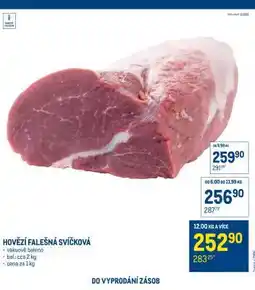 Makro Hovězí falešná svíčková nabídka