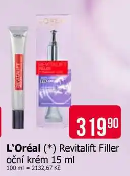 Teta L'Oréal Revitalift Filler oční krém 15 ml nabídka