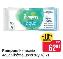 Teta Pampers Harmonie Aqua vlhčené ubrousky 48 ks nabídka