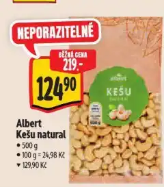 Albert Kešu natural nabídka