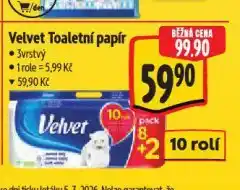 Albert Velvet toaletní papír nabídka