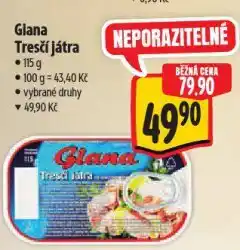 Albert Giana tresčí játra nabídka