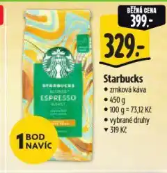 Albert Starbucks káva nabídka