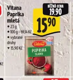 Albert Vitana paprika mletá nabídka
