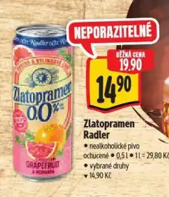 Albert Zlatopramen radler nabídka