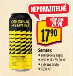 Albert Semtex energy drink nabídka