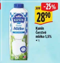 Albert Kunín čerstvé mléko nabídka