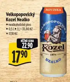Albert Pivo velkopopovický kozel nealko nabídka