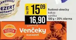 Jip Rodinné věnečky kakao vanilka 100 g +20% zdarma nabídka