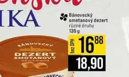 Jip Bánovecký smetanový dezert různé druhy nabídka