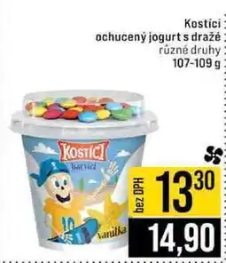 Jip Kostíci ochucený jogurt s dražé různé druhy nabídka
