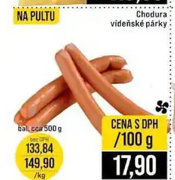Jip Chodura vídeňské párky bal cca 500 g 100g nabídka