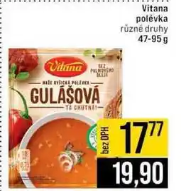 Jip Vitana polévka různé druhy nabídka