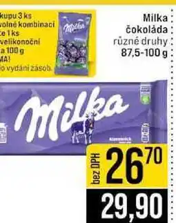 Jip Milka čokoláda různé druhy nabídka