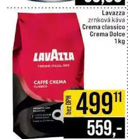 Jip Lavazza zrnková káva Crema classico Crema Dolce nabídka