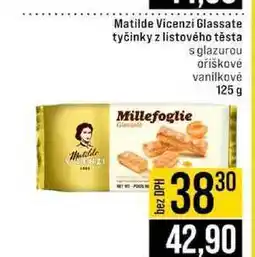 Jip Matilde Vicenzi Glassate tyčinky z listového těsta s glazurou oříškové vanilkové nabídka