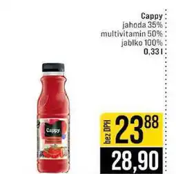 Jip Cappy jahoda 35% multivitamin 50% jablko 100% nabídka
