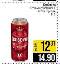Jip Krušovice Královský original 10 světlé výčepní nabídka