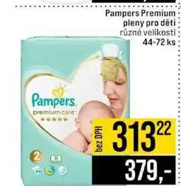 Jip Pampers Premium pleny pro děti různé velikosti 44-72 ks nabídka