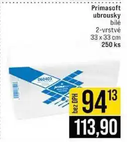 Jip Primasoft ubrousky bilé 2-vrstvé 33 x 33 cm 250 ks nabídka