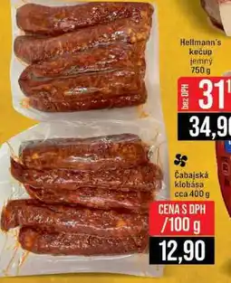 Jip Čabajskȧ klobása cca 400 g 100g nabídka