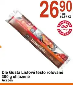 Coop hb Dle Gusta Listové těsto rolované nabídka