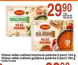 Coop hb Vitana velká rodinná hrachová polévka 6 porcí, vitana velká rodinná gulášová polévka 6 porcí nabídka