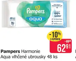 Teta Pampers Harmonie Aqua vlhčené ubrousky nabídka