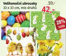 PRIOR Velikonoční ubrousky nabídka