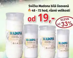 PRIOR Svíčka Madona bílá lisovaná 48 - 72 hod nabídka