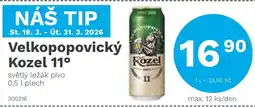 Konzum Velkopopovický Kozel 11° nabídka