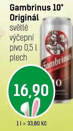 Konzum Gambrinus 10° Originál světlé výčepní pivo nabídka