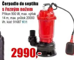 EVA Čerpadlo do septiku s řezným nožem nabídka