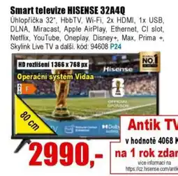 EVA Smart televize HISENSE 32A4Q nabídka