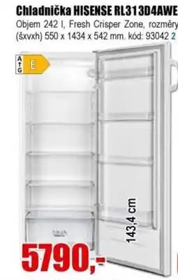 EVA Chladnička HISENSE RL313D4AWE nabídka