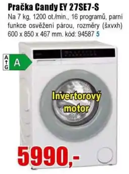 EVA Pračka Candy EY 27SE7-S nabídka