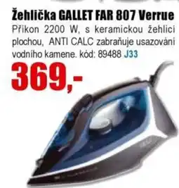 EVA Žehlička GALLET FAR 807 Verrue nabídka