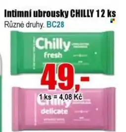 EVA Intimní ubrousky CHILLY nabídka