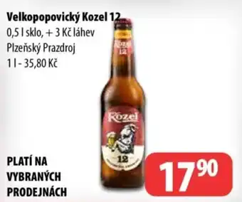 Partner Maloobchodní síť Velkopopovický Kozel 12 nabídka