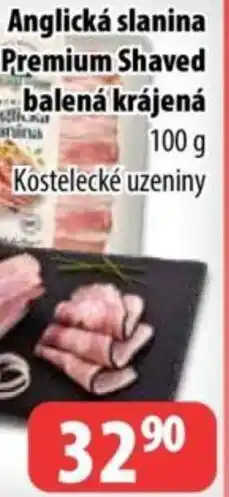Partner Maloobchodní síť Anglická slanina Premium Shaved balená krájená nabídka