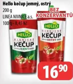 Partner Maloobchodní síť Hello kečup jemný, ostrý nabídka